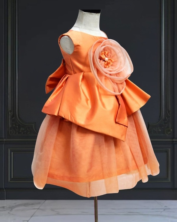 Beautiful flower theme dress for baby girl ideal for birthday party and special occasions