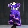 High-low princess dress with LED cape, stylish baby girl birthday gown