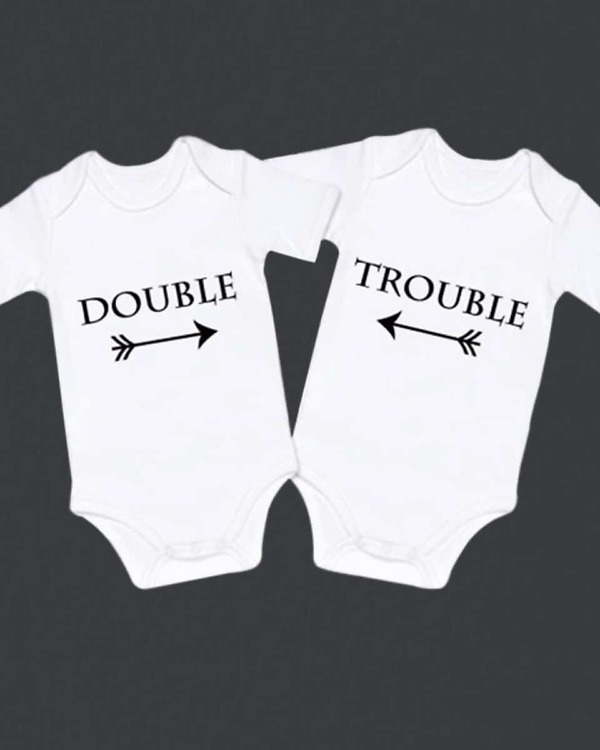 Twin newborn rompers, cute festival wear, gift-ready outfit