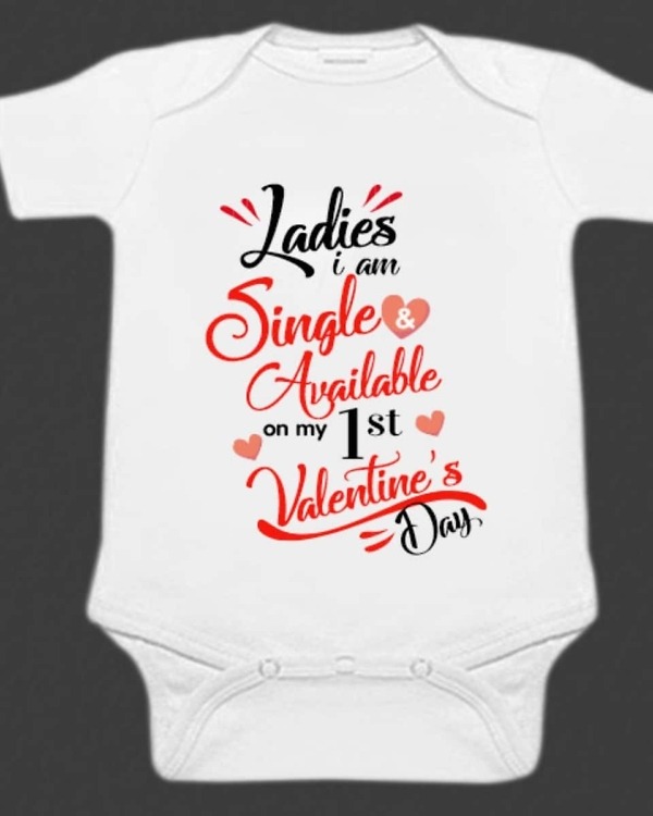 First Valentine’s Day romper for baby girls and boys, cute festival wear, gift idea