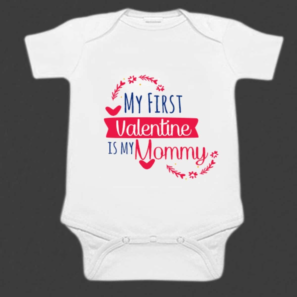 First valentines day onesie for baby cute festive celebration wear