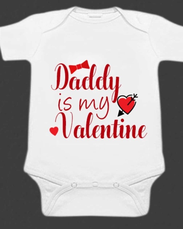 Personalized Valentine’s Day romper for babies, cute gifting outfit
