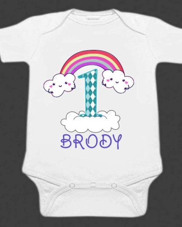 Name printed onesie for baby cute daily wear personalized outfit