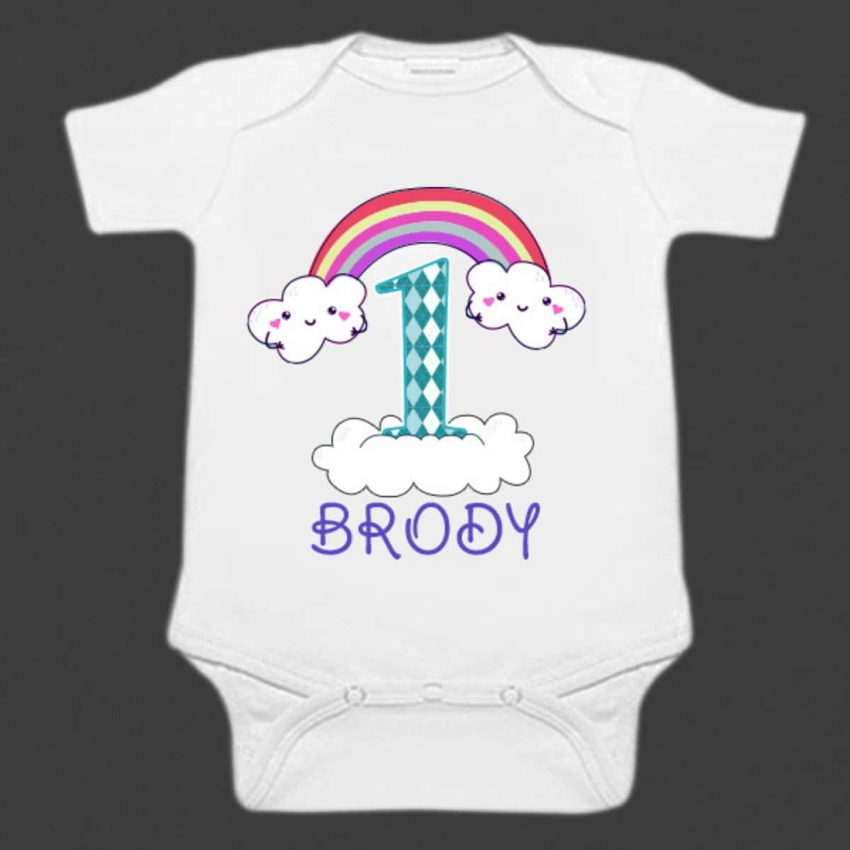 Name printed onesie for baby cute daily wear personalized outfit