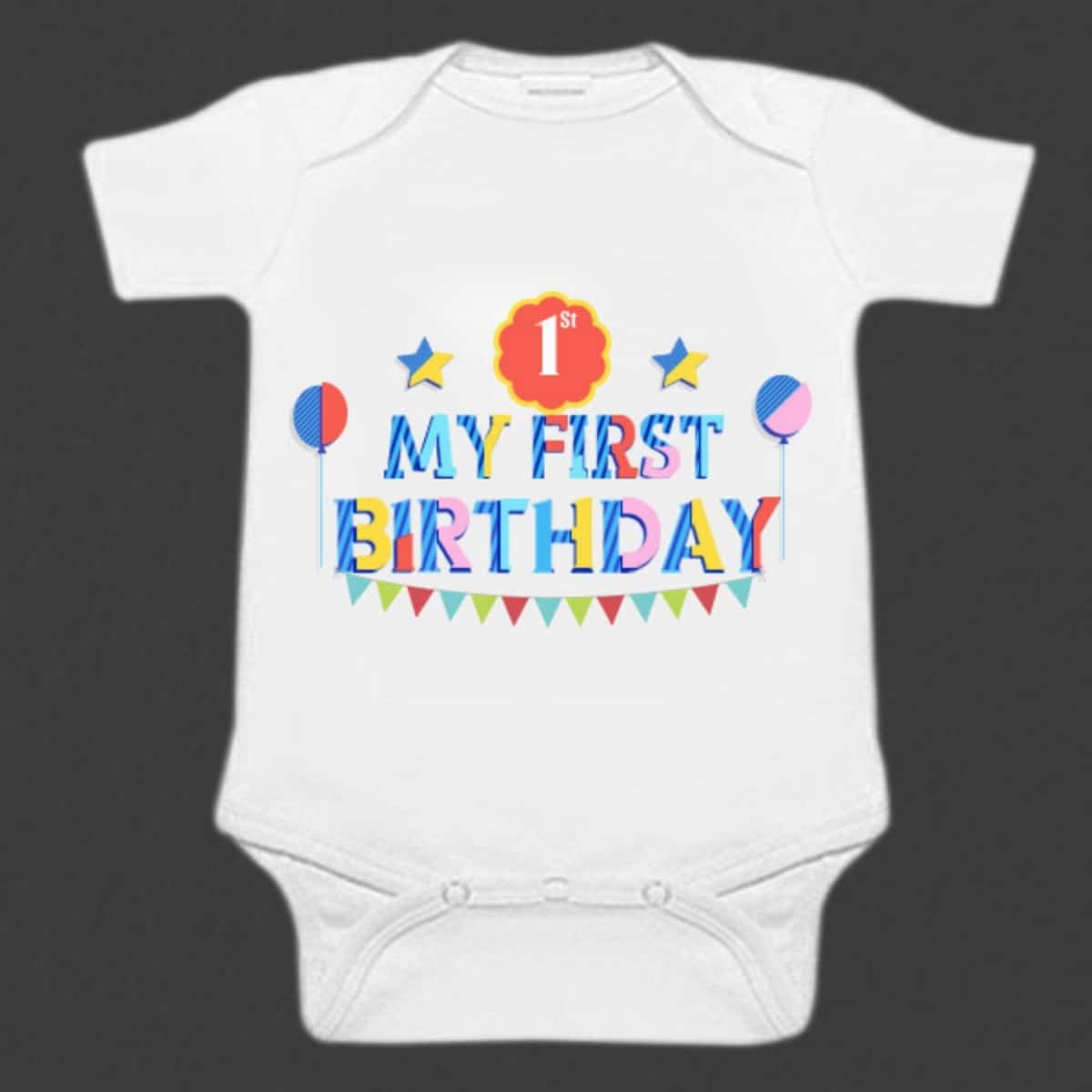 First birthday onesie for baby boys, cute celebration outfit