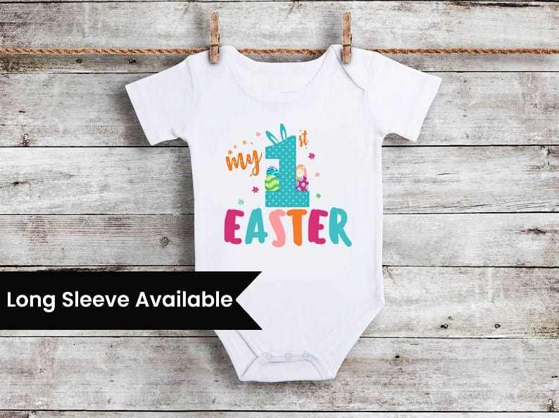 Personalized first Easter romper for newborns, cute festive outfit