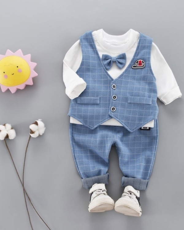 Boys 3-piece formal wear, stylish outfit for parties and special occasions