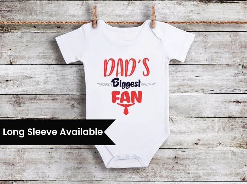 Daddys biggest fan romper for father's day outfit