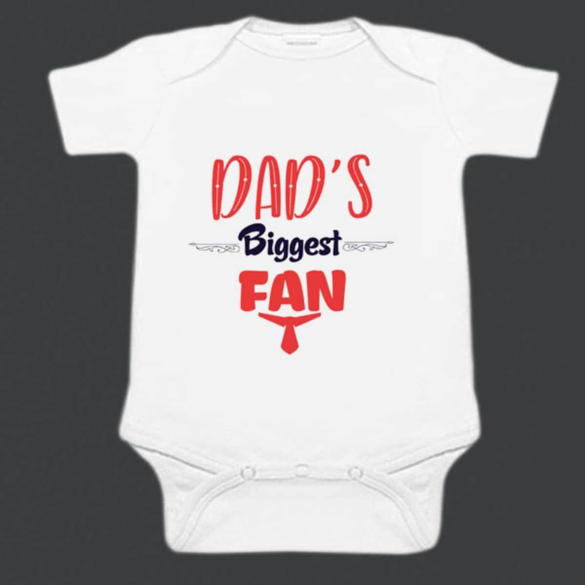 Daddys biggest fan onesie for father's day