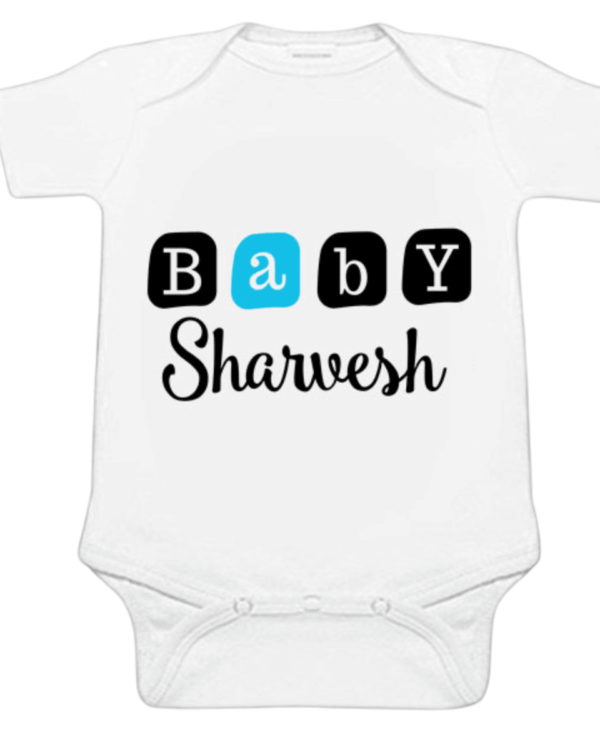 Custom baby romper bodysuit, soft and comfortable outfit for daily wear and photoshoot