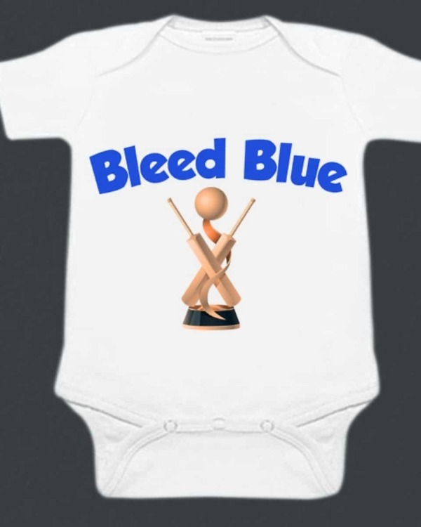India cricket theme romper for baby outfit