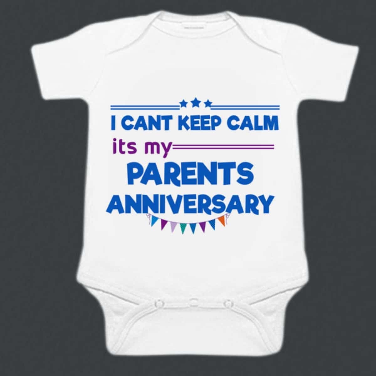 Parents anniversary bodysuit for baby cute celebration wear outfit