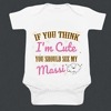 Funny white onesie for newborns, cute birthday or gifting outfit