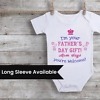 First Fathers Day onesie for baby girl cute celebration wear outfit