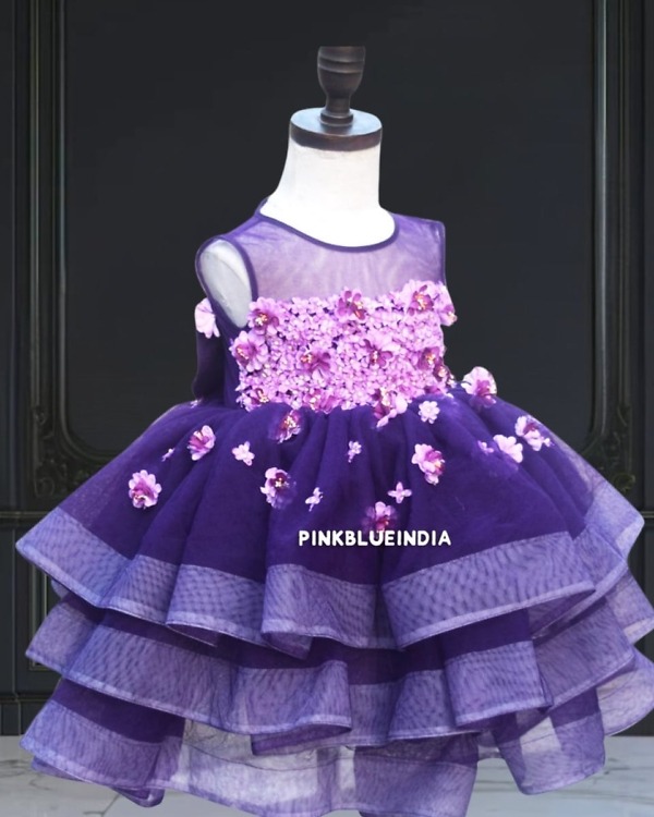 Girls multilayer fancy frock, party wear birthday outfit, cute and stylish