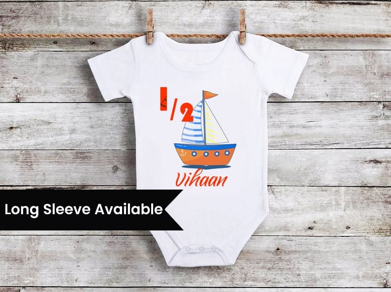 Nautical anchor romper for baby cute half birthday party wear outfit