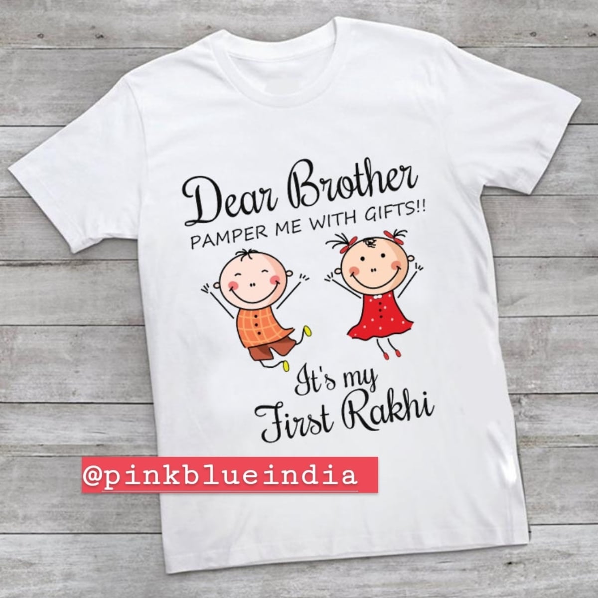 Baby girl Raksha Bandhan t-shirts, cute sibling celebration outfit