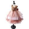 Beige flower girl dress, cute wedding and party outfit