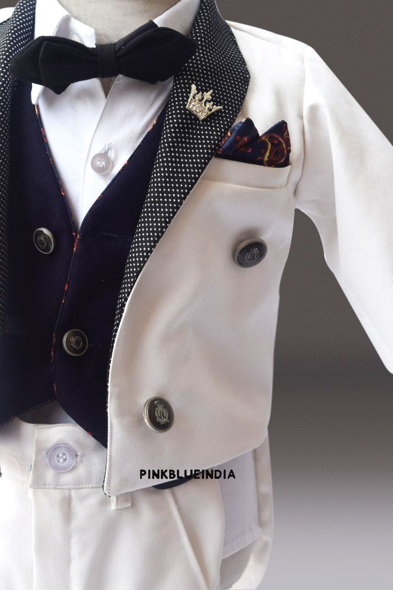 Formal tailcoat suit for boys, elegant party wear for special occasions