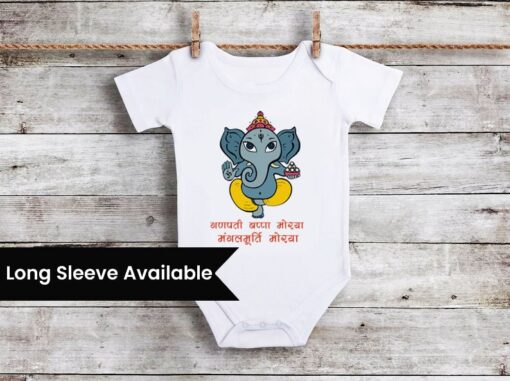 Baby Ganesh festival onesie Ganpati Bappa outfit