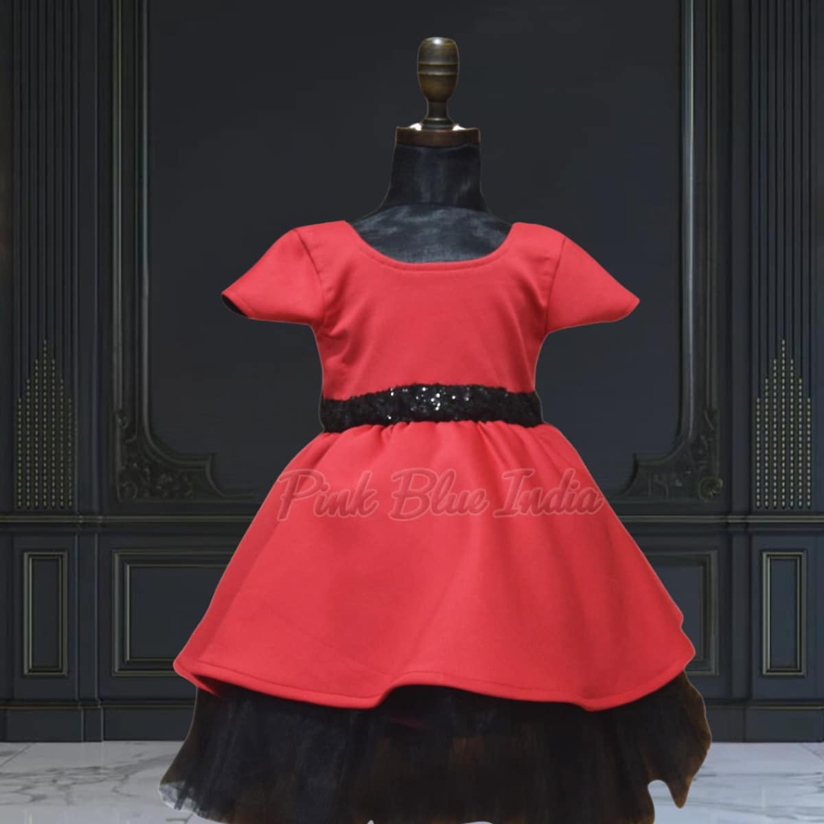 Minnie Mouse theme dress for baby girl, stylish birthday gown