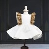 Baby taffeta party wear silk frock, girls festive birthday outfit