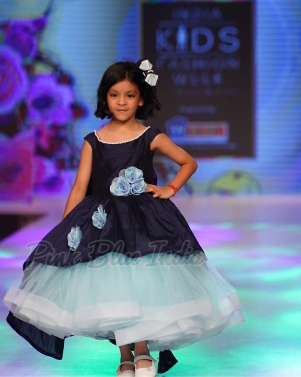 Premium blue birthday outfit for baby girls perfect for party wear and celebration moments