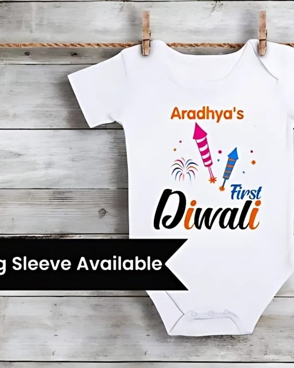 First Diwali baby onesie traditional festive outfit