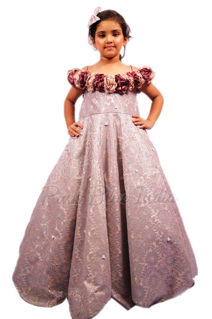 Designer party gown for girls, stylish birthday celebration dress
