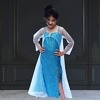 Handmade Elsa birthday dress, baby girl party gown, cute and stylish