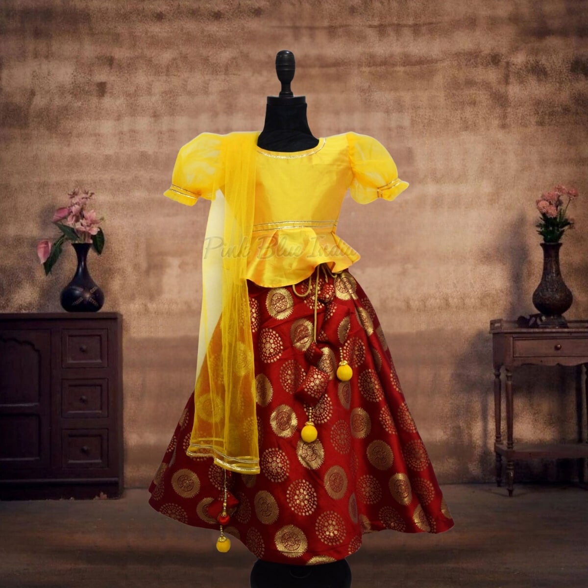 Designer lehenga for baby girl elegant wedding festive wear outfit