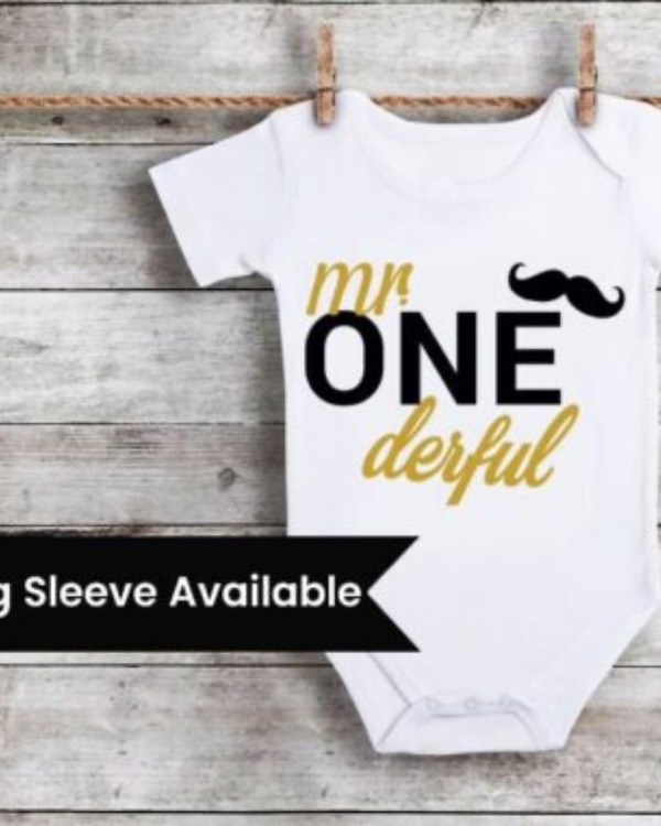 Mr one derful baby first birthday bodysuit outfit