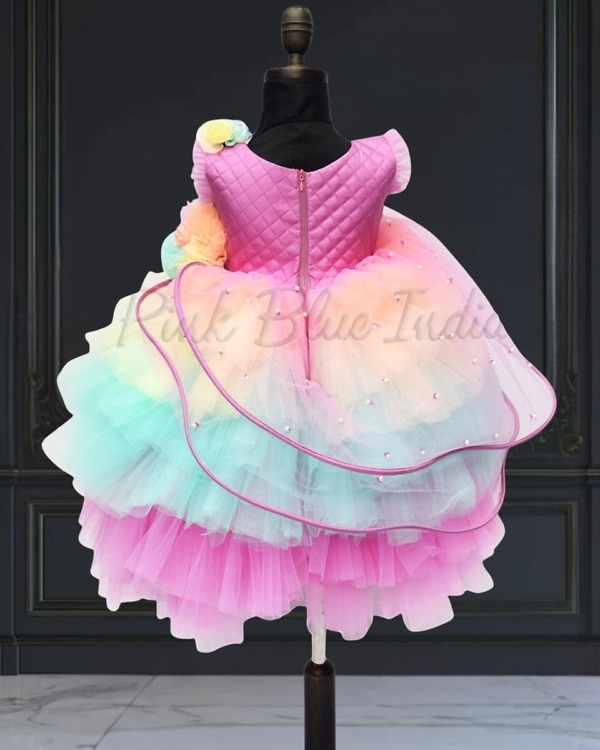 Unicorn birthday dress for baby girl with soft fabric ideal for celebration and themed parties