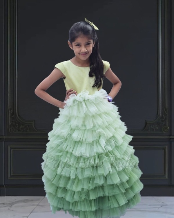 Ombre party gown for girls stylish birthday party wear outfit