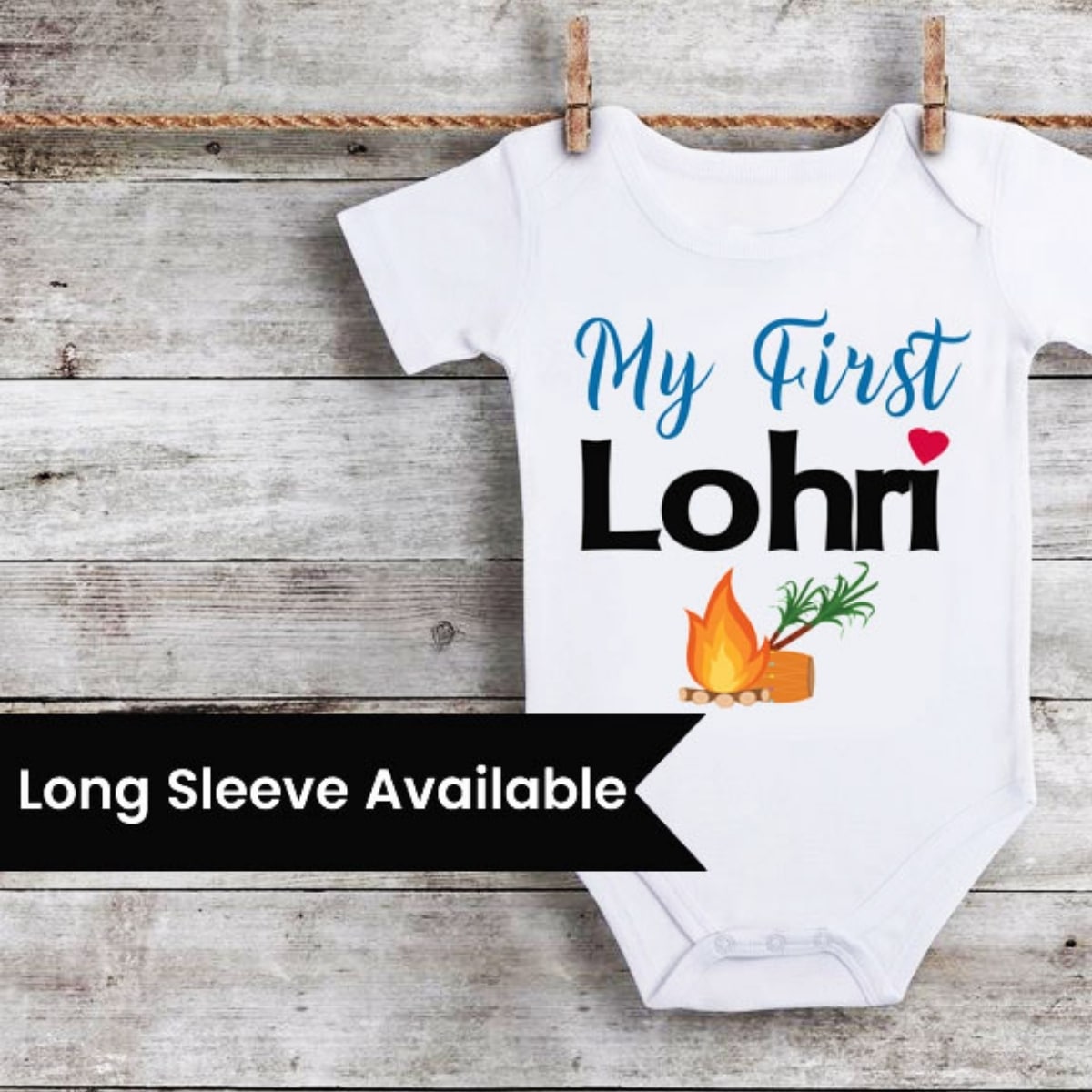 First Lohri onesie for baby boys and girls, festive and cute