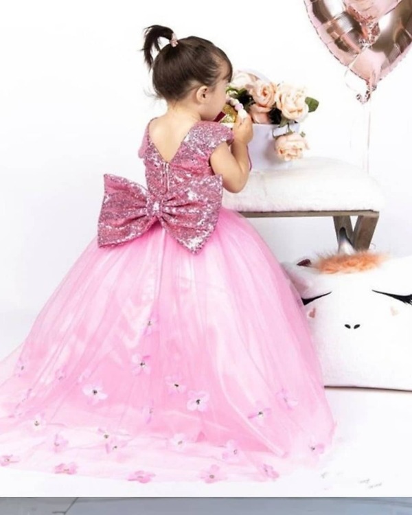 Fairy-tale princess party gown for girls, cute birthday dress