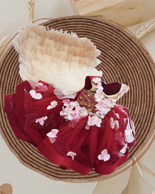 Ombre fairy princess gown for girls stylish birthday party wear outfit