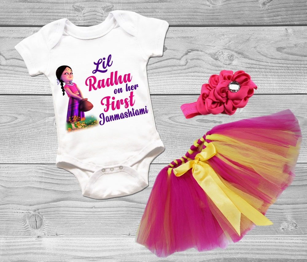 Radha outfit baby girl, toddler, festival or party, traditional and cute