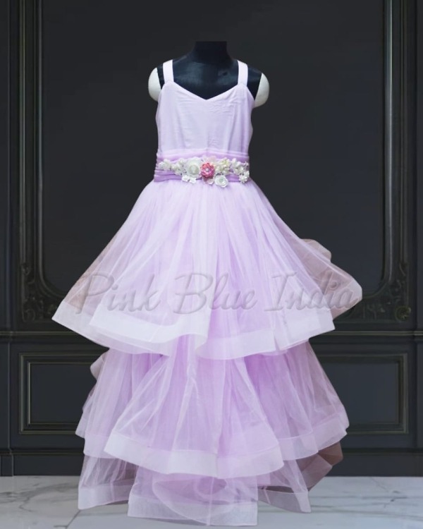 Lilac dress for baby girl cute birthday party wear outfit