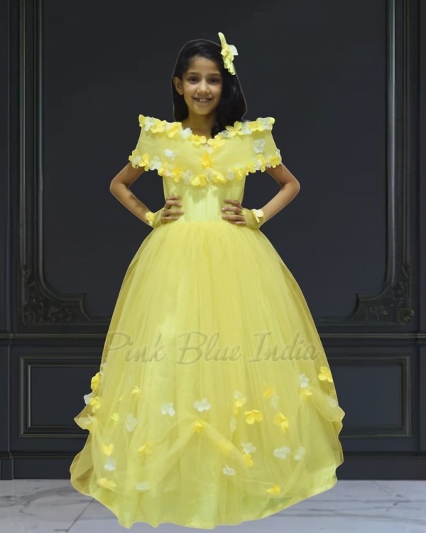 Yellow dress for baby girl cute daily wear comfortable outfit