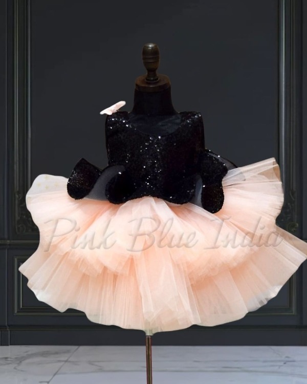 Peplum frock for baby girl stylish birthday party wear outfit