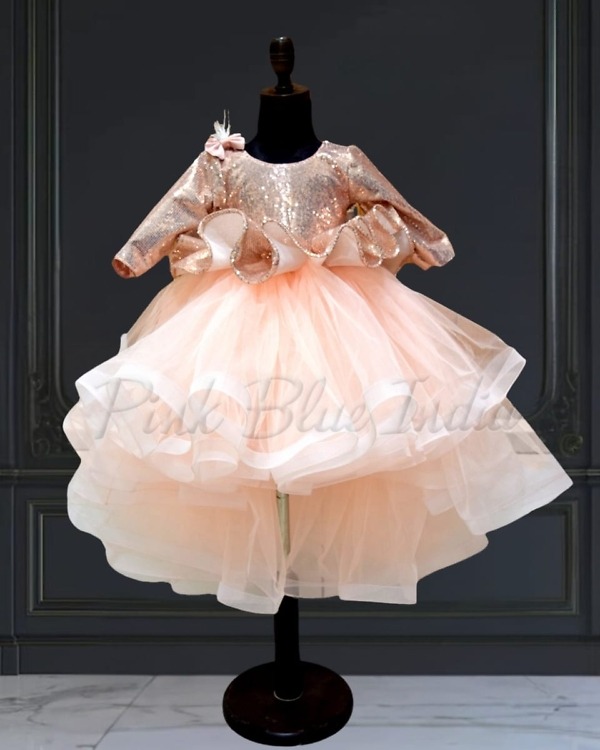 Sequin party dress for baby girl stylish birthday party wear outfit