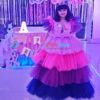 Unicorn colorful gown for baby girl birthday celebration vibrant theme outfit