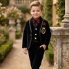 Boys Black Velvet Tuxedo Suit | Tuxedo 5 Piece Party Wear