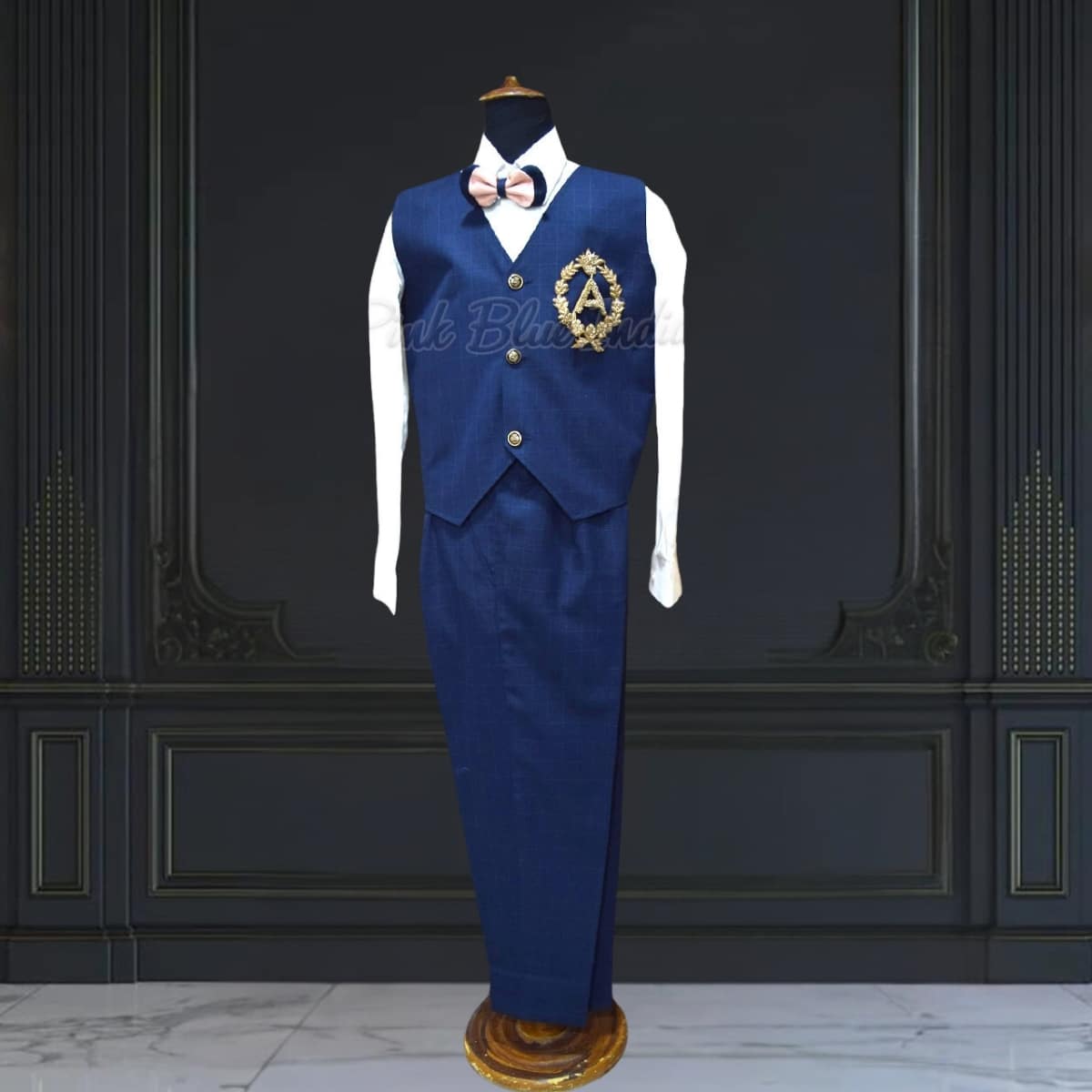 Blue party wear suit for baby boy, stylish outfit for birthday and events