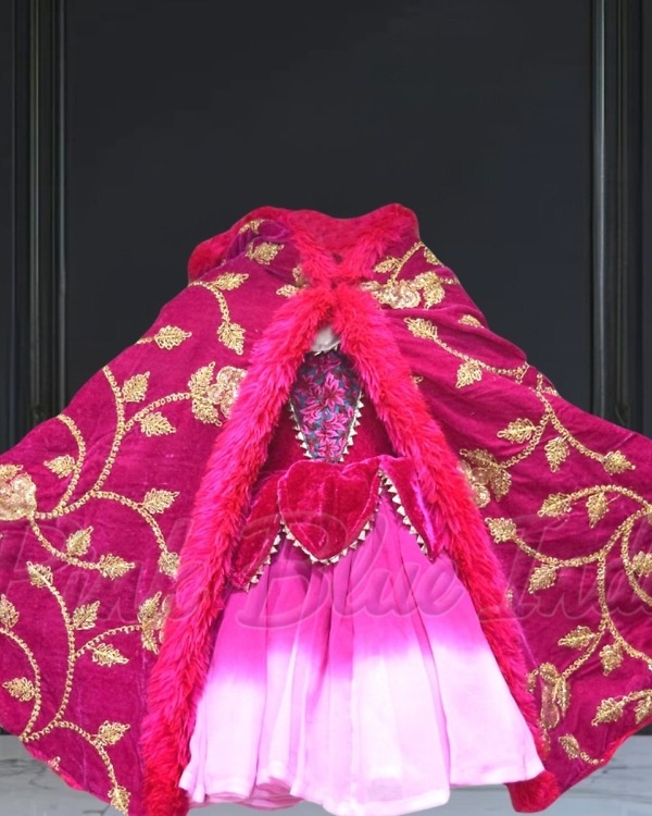 Princess Aurora cape dress for baby girl, stylish costume for birthday party