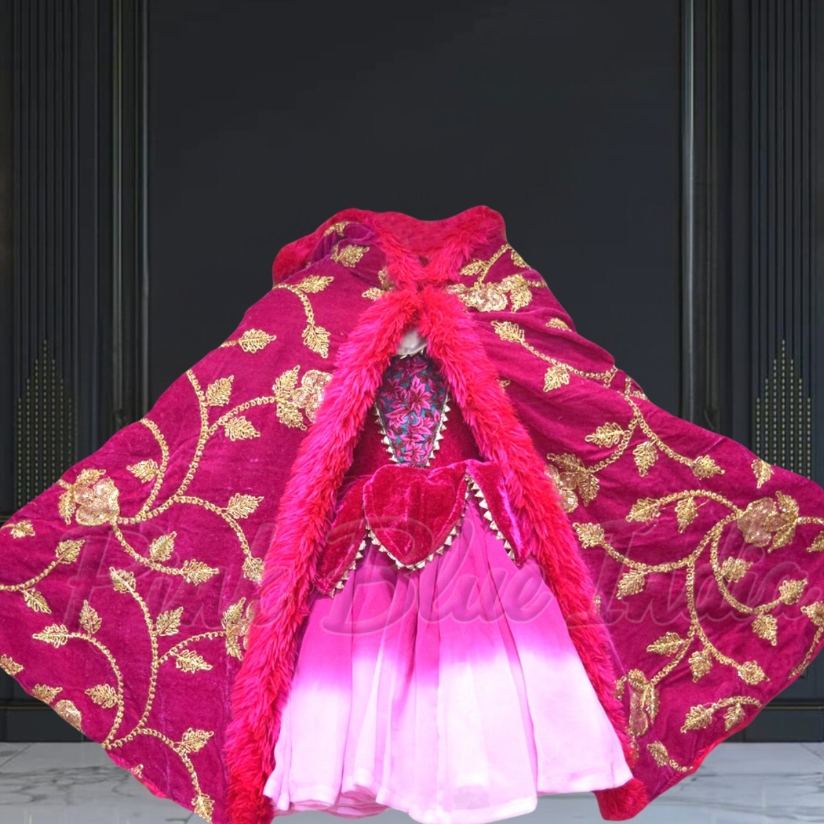 Princess Aurora cape dress for baby girl, stylish costume for birthday party