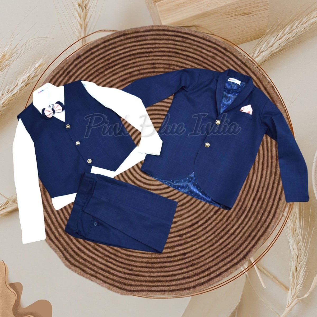 Gentleman suit for baby boy, stylish formal outfit for parties and weddings