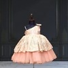 Peach sequin net dress for baby girl, stylish party wear for birthday