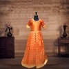 Pleated gown for kids, elegant party wear for birthdays and occasions